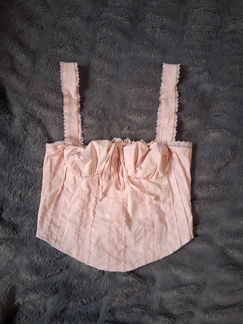 Beverly And Beck Pink Corset Crop Top